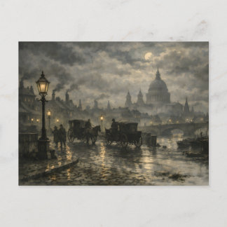 Victorian London Nightscape by BurnsInHell Postcard
