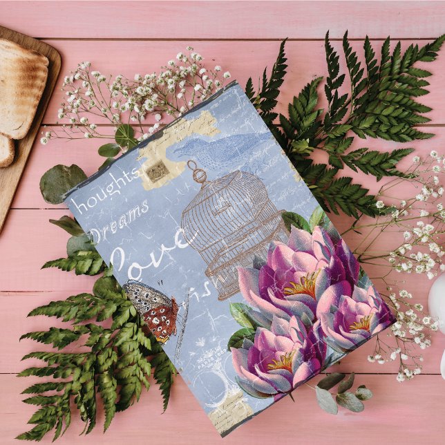 Victorian Love Thoughts Dreams Butterfly Bird Cage Card (Creator Uploaded)