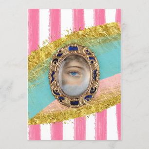 Victorian Lover's Eye, original art, invitation