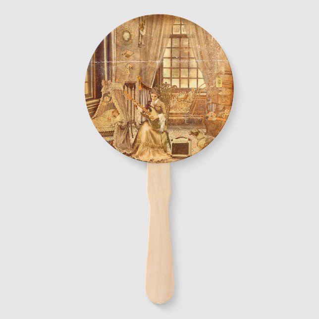 Victorian Lullaby Hand Fan (Front)