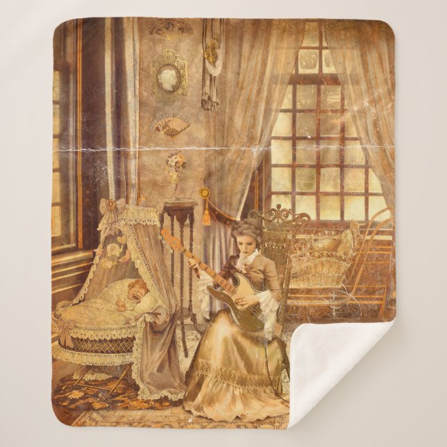 Victorian Lullaby Sherpa Blanket (Front)