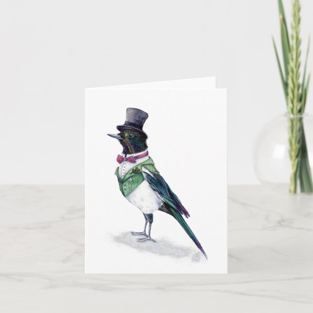 Victorian Magpie Bird Card (Front)