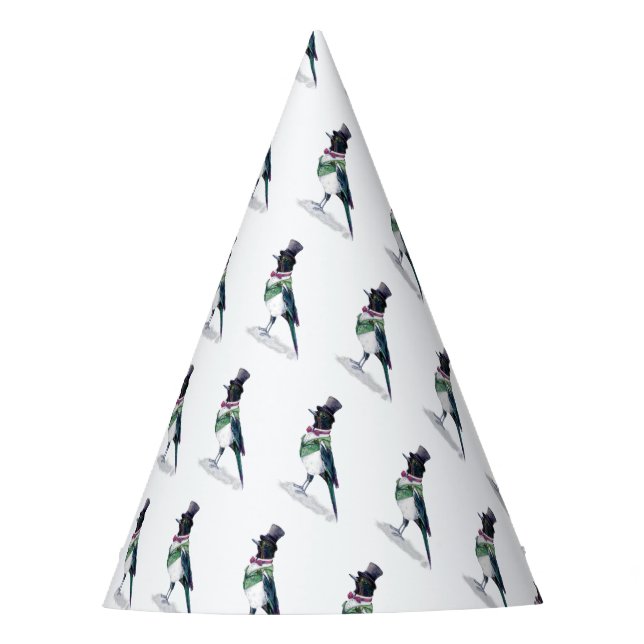 Victorian Magpie Bird Party Hat (Front)