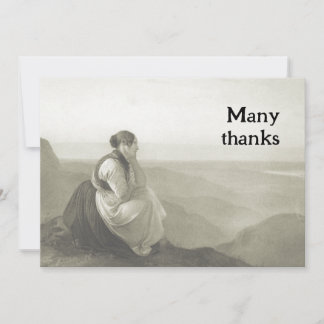 Victorian Maiden Thank You Card
