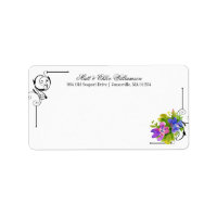 Victorian Mailing Labels with Floral Accents
