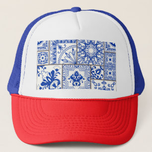Victorian Majolica: Patchwork Tile Pattern. Trucker Hat