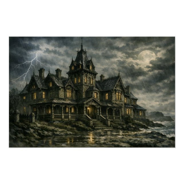 Victorian Mansion by BurnsInHell Poster (Front)