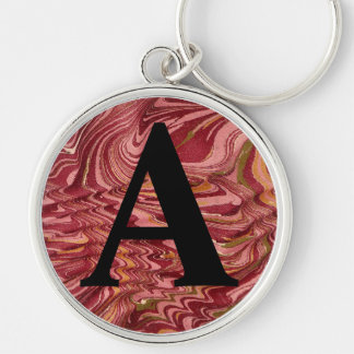 Victorian Marbled Paper Personalised Initial Key Ring