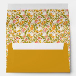 Victorian Meadow yellow - Wedding envelope