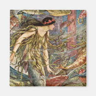 Victorian Mermaid Art by H J Ford Magnet