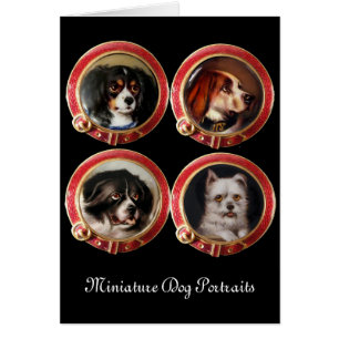 VICTORIAN MINIATURE DOG PORTRAITS