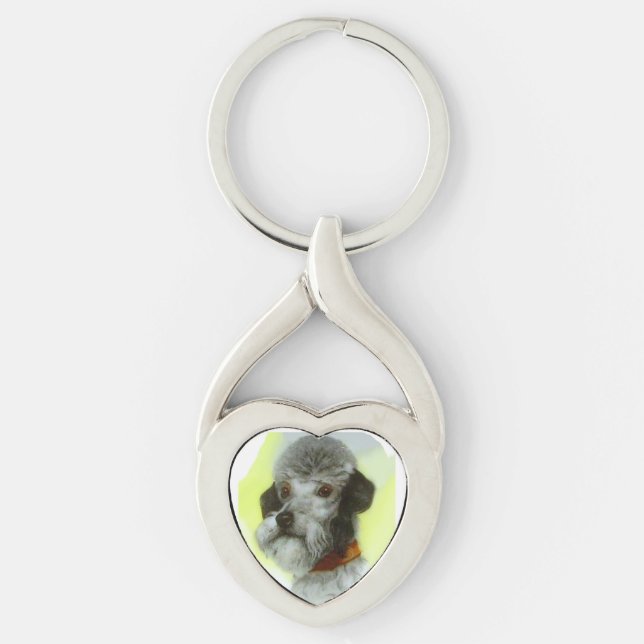 VICTORIAN MINIATURE DOG PORTRAITS Airedale Terrier Key Ring (Front)