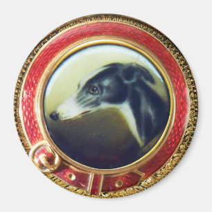 VICTORIAN MINIATURE DOG PORTRAITS Irish Greyhound Magnet