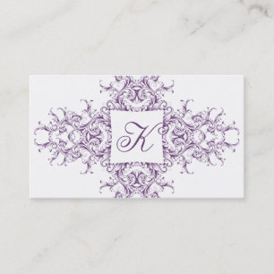 Victorian Monogram Business Card