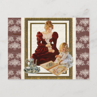 Victorian Mother and Child Postcard