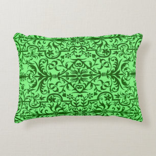 Victorian motif in green decorative cushion