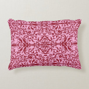 Victorian motif in pink decorative cushion
