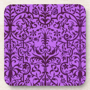 Victorian motif in purple coaster