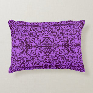 Victorian motif in purple decorative cushion