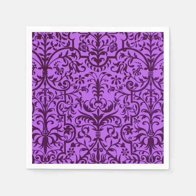 Victorian motif in purple napkin (Front)