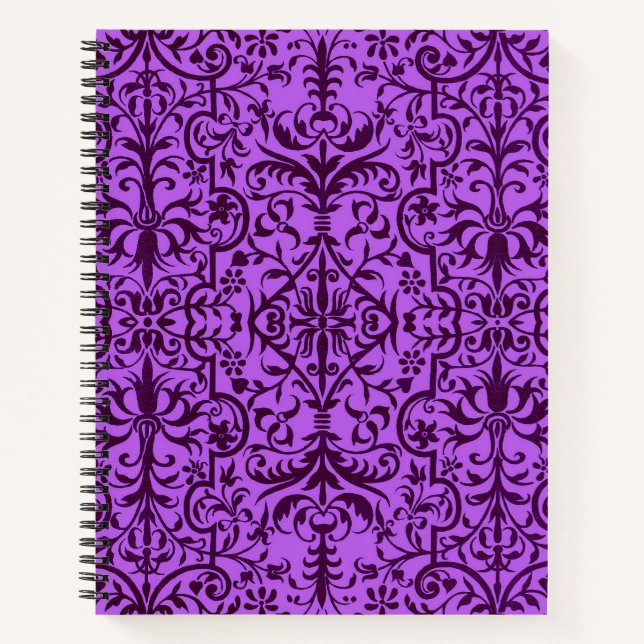 Victorian motif in purple notebook (Front)