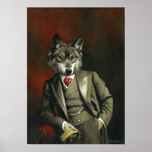 Victorian Mr Wolf Poster