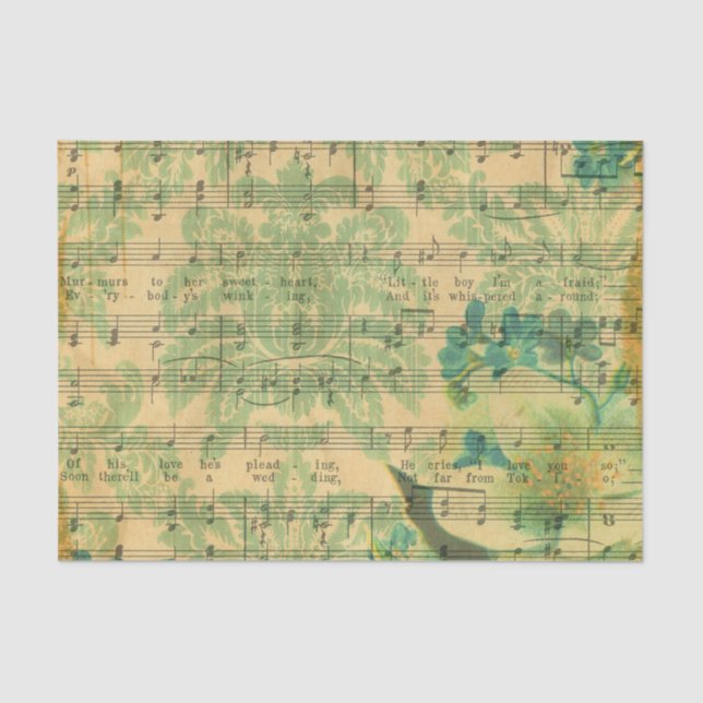 Victorian Music Sheet Wallpaper (Front)