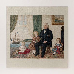 Victorian Navy Captain Family Haifa Bay Jigsaw Puzzle