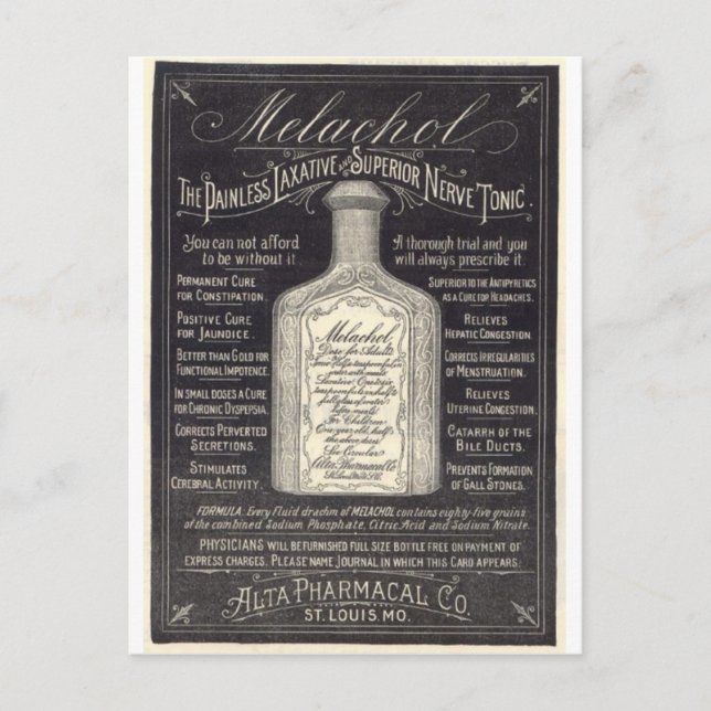 Victorian Nerve Tonic Postcard (Front)