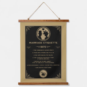  Victorian NewlyWeds Funny Marriage Rules  Hanging Tapestry