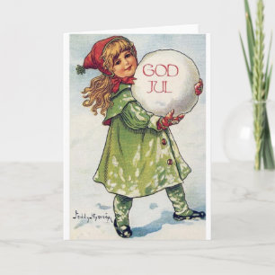 Victorian Norwegian / Danish Christmas Card