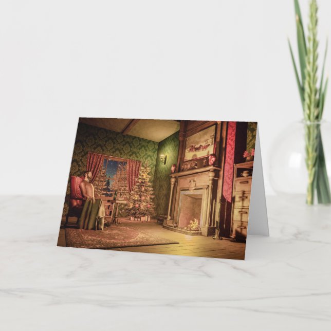 Victorian Old Fashioned Christmas Card (Front)