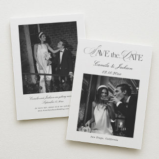 Victorian Old Money Wedding Save the Date Photo Invitation