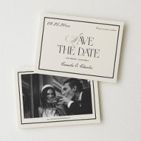 Victorian Old Money Wedding Save the Date Photo