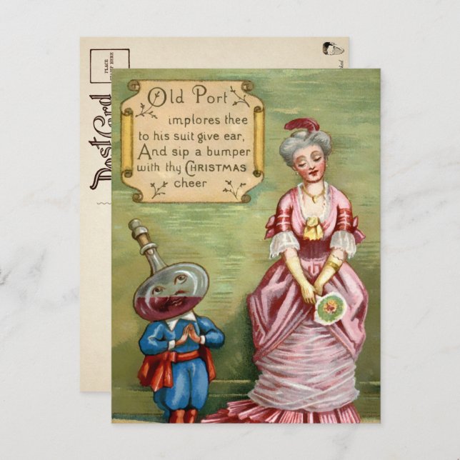 Victorian Old Port Christmas Postcard  (Front/Back)