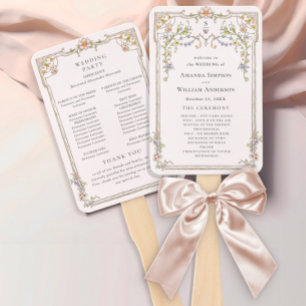 Victorian Ornate Grace Bohemian Wedding Ceremony Hand Fan