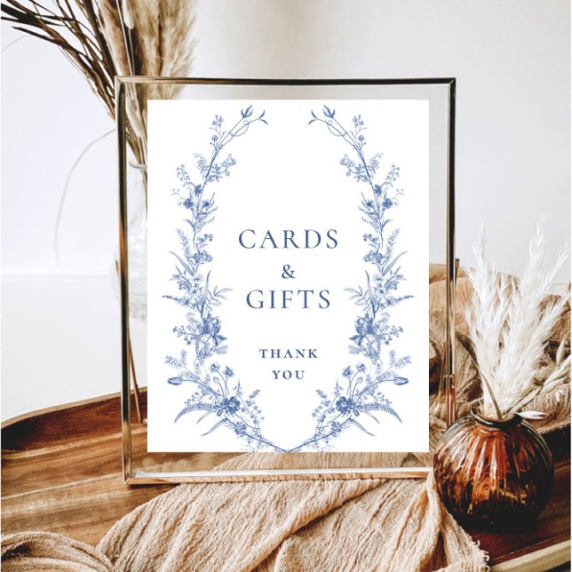 Victorian Ornate Grace Dusty Blue Cards and Gifts Poster (Creator Uploaded)