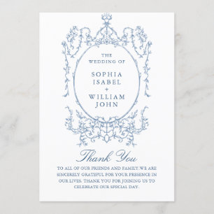 Victorian Ornate Grace Dusty Blue Wedding Ceremony Program