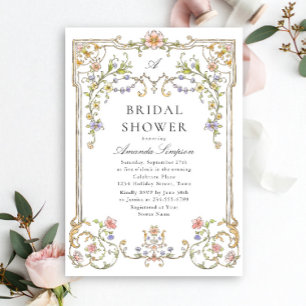 Victorian Ornate Grace Floral Bridal Shower Invitation
