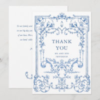 Victorian Ornate Grace Floral Dusty Blue Wedding