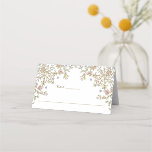 Victorian Ornate Grace Floral Frame Wedding Place Card