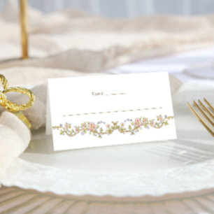 Victorian Ornate Grace Floral Frame Wedding Place Card