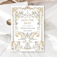 Victorian Ornate Grace Floral Frame Wedding