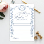Victorian Ornate Grace Floral Wishes & Advice Card<br><div class="desc">Personalise with the bride to be's name and date of shower. 
For further customisation,  please click the "customise further" link. If you need help,  contact me please.</div>