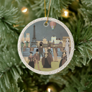 Victorian Paris Ceramic Ornament