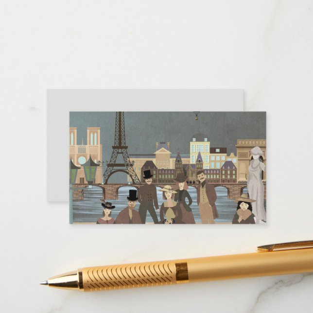 Victorian Paris Enclosure Card (Front/Back In Situ)