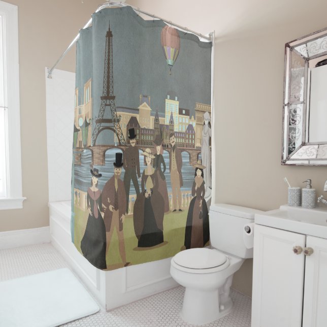 Victorian Paris Shower Curtain (In Situ)