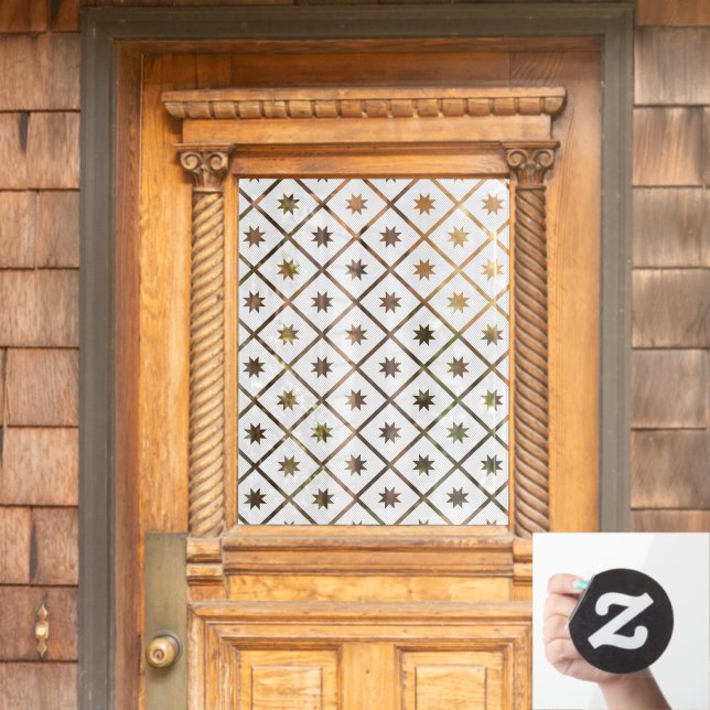 Victorian Pattern Elegant Semi-Transparent Privacy (Home Door)