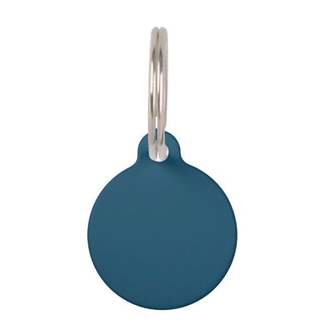 Victorian Peacock Solid Colour Pet Tag (Front)