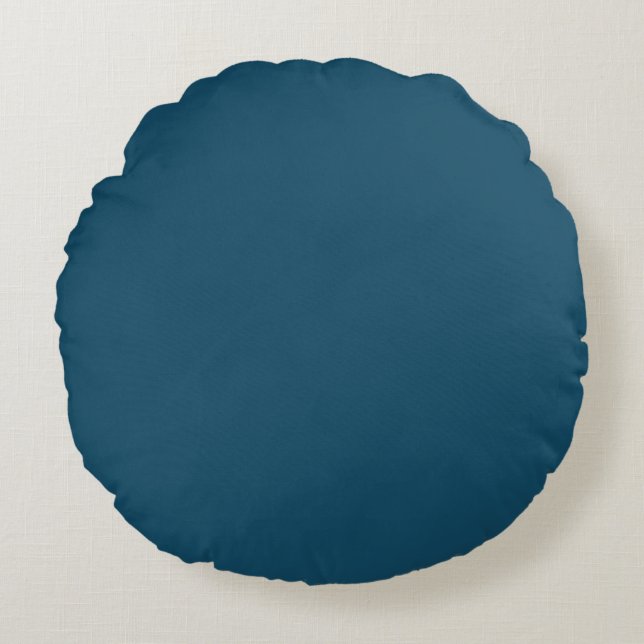 Victorian Peacock Solid Colour Round Cushion (Front)